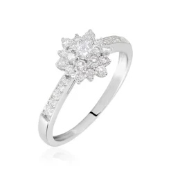 Clearance Histoire d'Or Bague Chouchou Platine Blanc Diamant