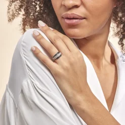 Hot Histoire d'Or Bague Cihan Or Blanc Diamant