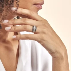 Hot Histoire d'Or Bague Cihan Or Blanc Diamant