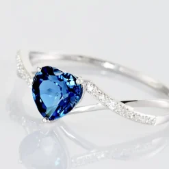 Histoire d'Or Bague Clothilde Or Blanc Topaze Et Oxyde De Zirconium* Bagues|Bagues Avec Pierre