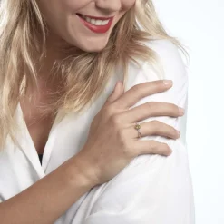 New Histoire d'Or Bague Clothilde Or Blanc Peridot Et Oxyde or blanc péridot vert