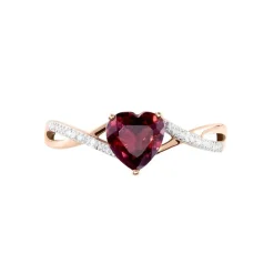 Histoire d'Or Bague Clothilde Or Rose Rhodolite Et Oxyde* Bagues|Bagues Avec Pierre