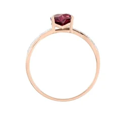 Histoire d'Or Bague Clothilde Or Rose Rhodolite Et Oxyde* Bagues|Bagues Avec Pierre
