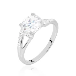 Histoire d'Or Bague Conception Argent Blanc Oxyde De Zirconium* Bagues|Bagues Fantaisie