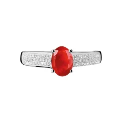 Histoire d'Or Bague Crista Or Blanc Rubis Et Diamant* Bagues|Bagues Avec Pierre