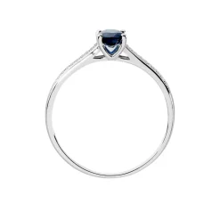 Histoire d'Or Bague Crista Or Blanc Saphir Et Diamant* Bagues|Bagues Avec Pierre