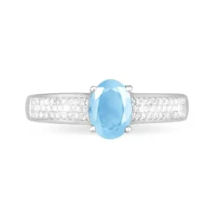 Histoire d'Or Bague Crista Or Blanc Topaze Et Diamant* Bagues|Bagues Avec Pierre