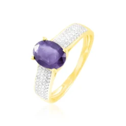 Histoire d'Or Bague Crista Or Jaune Amethyste Et Diamant* Bagues|Bagues Avec Pierre