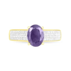 Histoire d'Or Bague Crista Or Jaune Amethyste Et Diamant* Bagues|Bagues Avec Pierre
