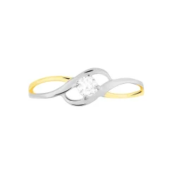 Outlet Histoire d'Or Bague Croise Or Bicolore Oxyde De Zirconium