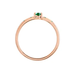 Online Histoire d'Or Bague Déclaration Argent Rose Oxyde De Zirconium argent rose oxyde vert