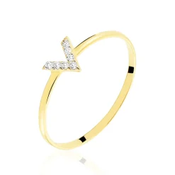 New Histoire d'Or Bague De Phalange Celene Or Jaune Oxyde De Zirconium
