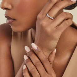 Outlet Histoire d'Or Bague Declaration De Zirconium argent blanc oxyde