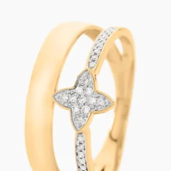 Clearance Histoire d'Or Bague Delicatesse Or Jaune Diamant