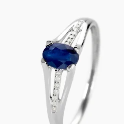 Histoire d'Or Bague Denise Or Blanc Saphir Et Diamant* Bagues|Bagues Avec Pierre