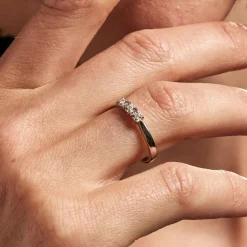 Clearance Histoire d'Or Bague Diamotion or blanc diamant