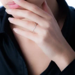 Hot Histoire d'Or Bague Dounia Or Blanc Oxyde De Zirconium