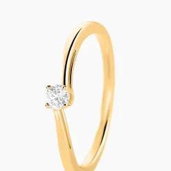 Online Histoire d'Or Bague Dympna Or Jaune Diamant