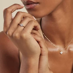 Histoire d'Or Bague Eclosion Precieuse Or Jaune Oxyde De Zirconium* Bagues|Bagues Avec Pierre