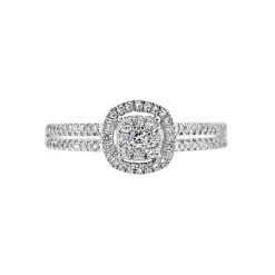 New Histoire d'Or Bague Eleonoora Platine Blanc Diamant