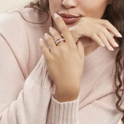 Online Histoire d'Or Bague Elodea or rose diamant