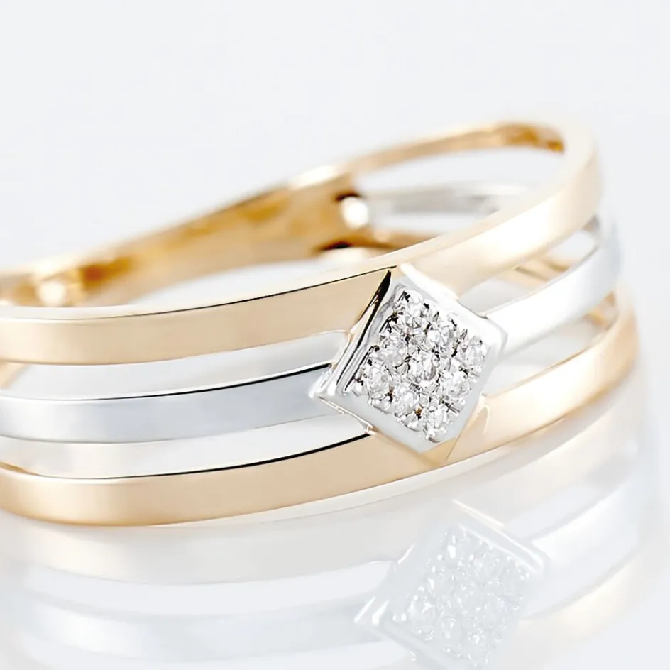 Online Histoire d'Or Bague Elsa Or Bicolore Diamant