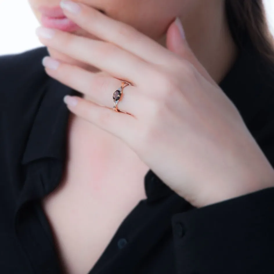 Online Histoire d'Or Bague Emeline Or Bicolore Citrine