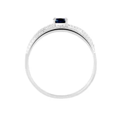 Histoire d'Or Bague Emeralina Or Blanc Saphir Et Diamant* Bagues|Bagues Avec Pierre