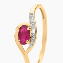 Online Histoire d'Or Bague Emotion Diamant or jaune rubis