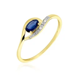 Discount Histoire d'Or Bague Emotion Diamant or jaune saphir