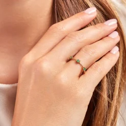 Discount Histoire d'Or Bague Esmerald Rendez Vous Or Jaune Emeraude