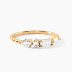 Online Histoire d'Or Bague Estela Plaque Or Jaune Oxyde De Zirconium