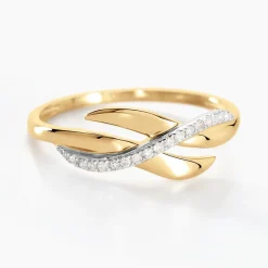 Histoire d'Or Bague Ester Or Jaune Diamant* Bagues|Bagues Avec Pierre