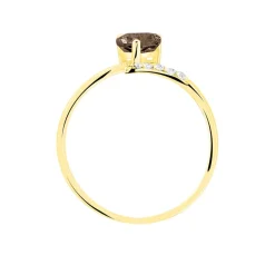 Online Histoire d'Or Bague Eva Or Jaune Quartz Et Diamant