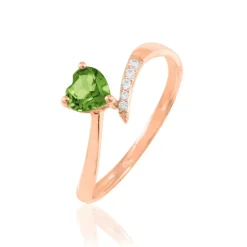 Outlet Histoire d'Or Bague Eva Or Rose Péridot Et Diamant