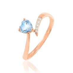Clearance Histoire d'Or Bague Eva Or Rose Topaze Et Diamant