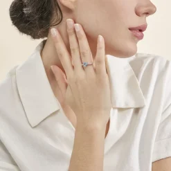 Histoire d'Or Bague Fany Or Blanc Topaze Et Oxyde De Zirconium* Bagues|Bagues Avec Pierre