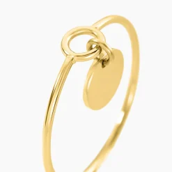 Outlet Histoire d'Or Bague Finesse Acier Jaune