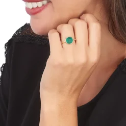Histoire d'Or Bague Florica Or Jaune Malachite* Bagues|Bagues Avec Pierre