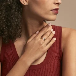 Histoire d'Or Bague Folia Plaqué Or Jaune