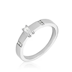 Histoire d'Or Bague Frey Argent Blanc Oxyde De Zirconium* Bagues|Bagues Fantaisie