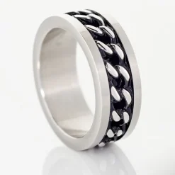 Clearance Histoire d'Or Bague Gaston Acier Blanc