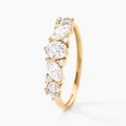 Histoire d'Or Bague Gatsby Or Jaune Oxyde De Zirconium* Bagues|Bagues Avec Pierre