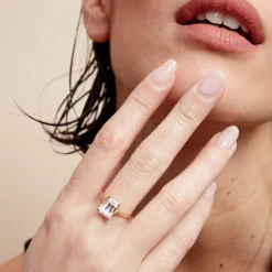 New Histoire d'Or Bague Gatsby Or Jaune Oxyde De Zirconium