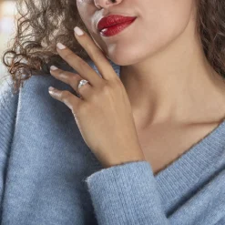 Online Histoire d'Or Bague Giana Or Blanc Oxyde De Zirconium