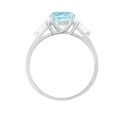 Online Histoire d'Or Bague Giana Or Blanc Topaze Et Oxyde De Zirconium