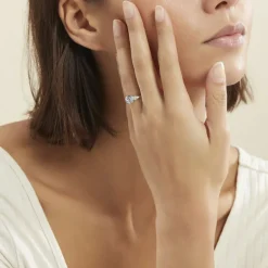 Online Histoire d'Or Bague Giana Or Blanc Topaze Et Oxyde De Zirconium