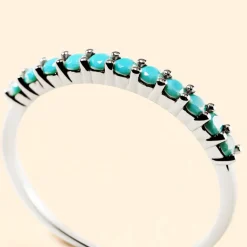 Histoire d'Or Bague Goddess Argent Blanc Turquoise* Bagues|Bagues Fantaisie