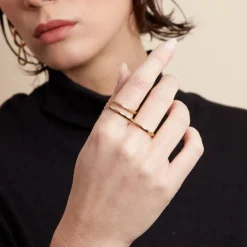 Histoire d'Or Bague Gold Aura Acier Jaune* Bagues|Bagues Sans Pierre