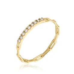 Hot Histoire d'Or Bague Grady Plaqué Or Jaune Oxyde De Zirconium